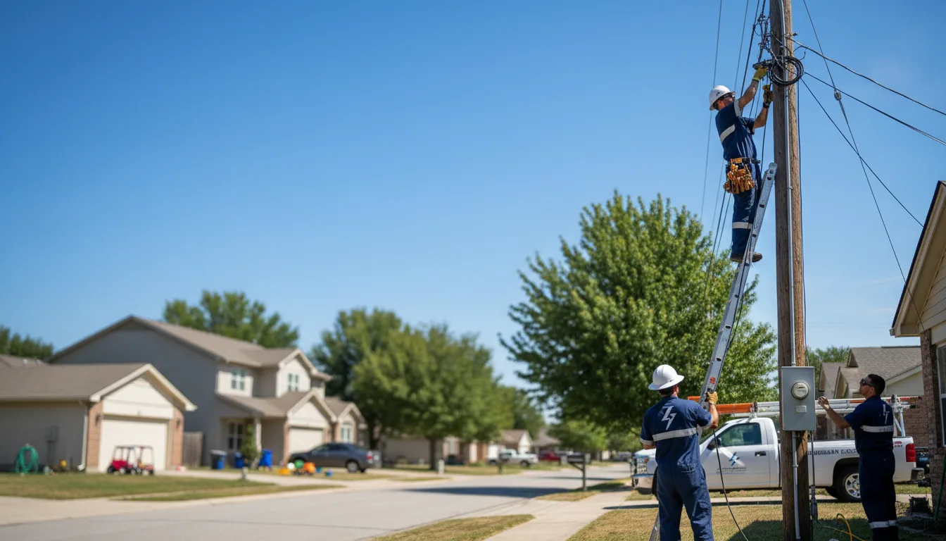 Residential electrician providing installation services in Manor, TX